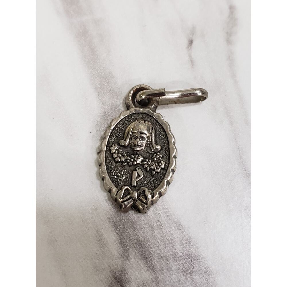 Vintage Royce NY Pendant Charm w/ Clip Zipper Pull Jewerly Doll Monogram P